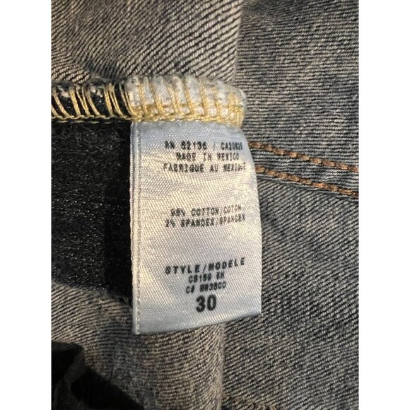 Vtg Y2K GUESS Women’s 30 Foxy Flare Low Rise Dark Distressed Blue Jeans Fairy - Picture 7 of 8